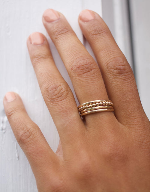 Load image into Gallery viewer, Dainty Beaded Ring Set (4 rings) by Toasted Jewelry
