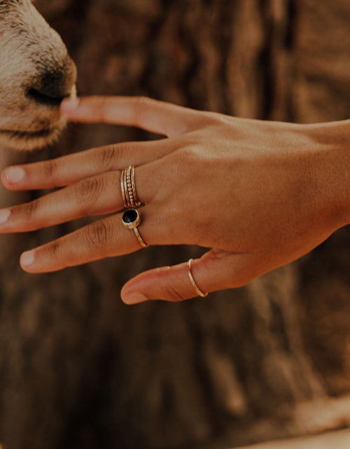 Load image into Gallery viewer, Dainty Beaded Ring Set (4 rings) by Toasted Jewelry
