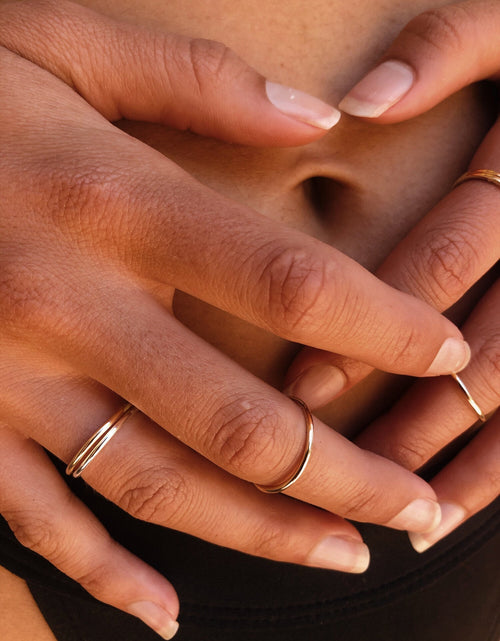 Load image into Gallery viewer, Dainty Stack Ring (not hammered) by Toasted Jewelry
