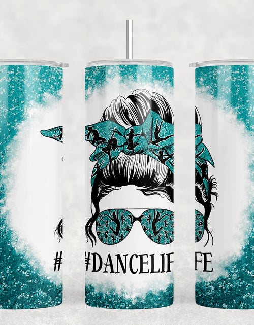Load image into Gallery viewer, Dance Life  - 20 oz Steel Skinny Tumbler - Optional Blue Tooth Speaker - Speaker Color will Vary by Rowdy Ridge Co
