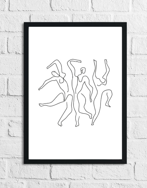 Load image into Gallery viewer, Dancing Bodies Fine Line Work Bedroom Home Bathroom Wall Decor Print by WinsterCreations™ Official Store
