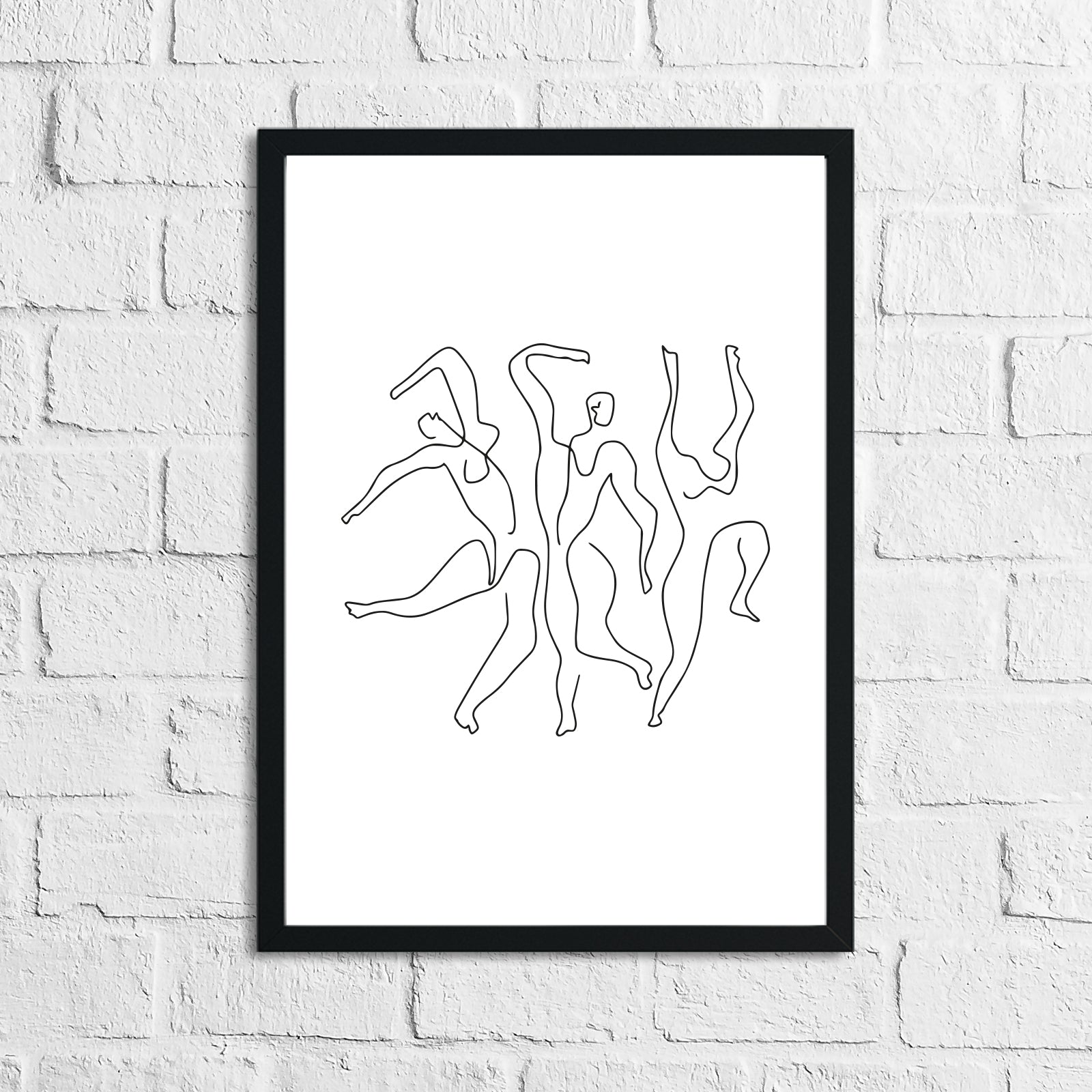 Dancing Bodies Fine Line Work Bedroom Home Bathroom Wall Decor Print by WinsterCreations™ Official Store