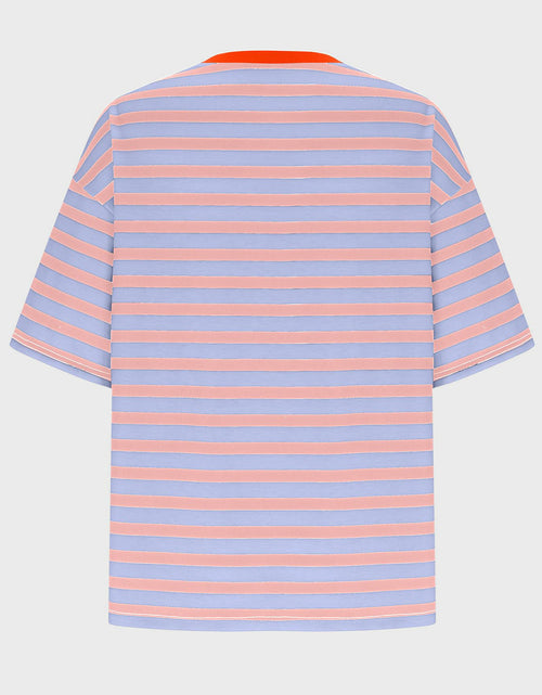 Load image into Gallery viewer, Striped Round Neck Half Sleeve T-Shirt
