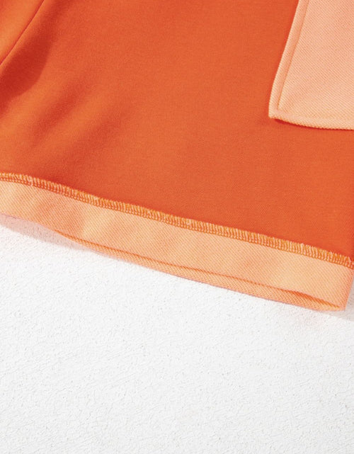 Load image into Gallery viewer, Two-Tone Short Sleeve V Neck Patched Pocket Romper
