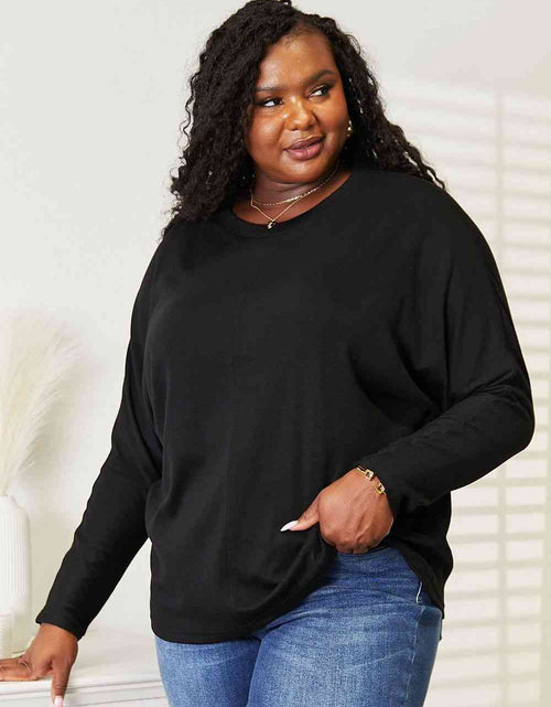 Load image into Gallery viewer, Double Take Seam Detail Round Neck Long Sleeve Top
