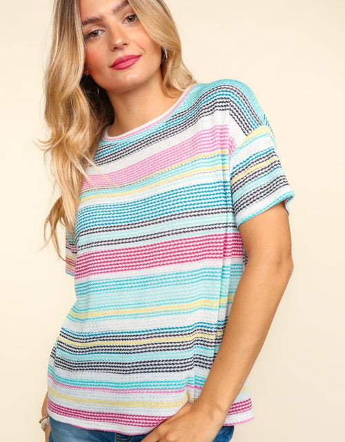 Load image into Gallery viewer, Haptics Waffle Stripe Short Sleeve T-Shirt

