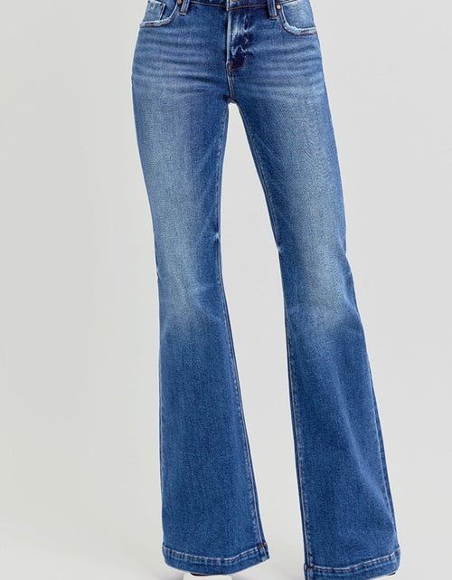 Load image into Gallery viewer, RISEN Full Size Low Rise Flare Jeans with Pockets
