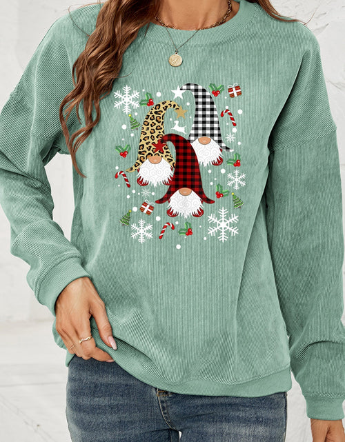 Load image into Gallery viewer, Faceless Gnome Graphic Drop Shoulder Sweatshirt
