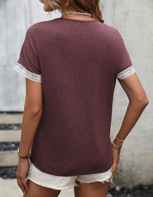 Load image into Gallery viewer, Ivy Lane Contrast Round Neck Short Sleeve Tee

