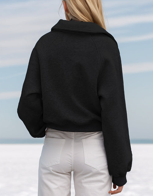 Load image into Gallery viewer, Half Zip Long Sleeve Sweatshirt
