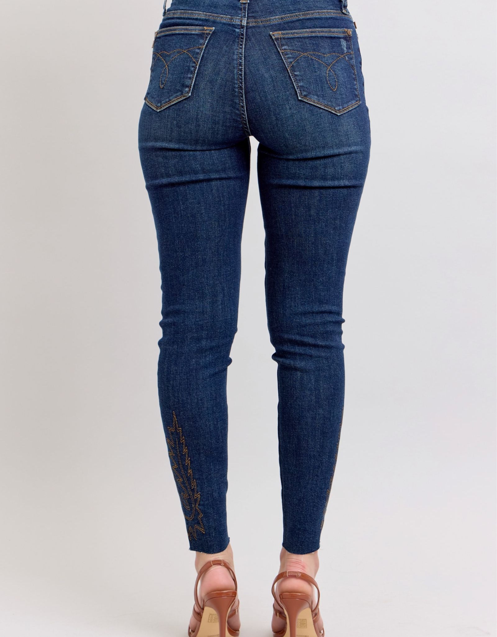 Judy Blue Full Size Embroidered High Rise Skinny Jeans Plus Size
