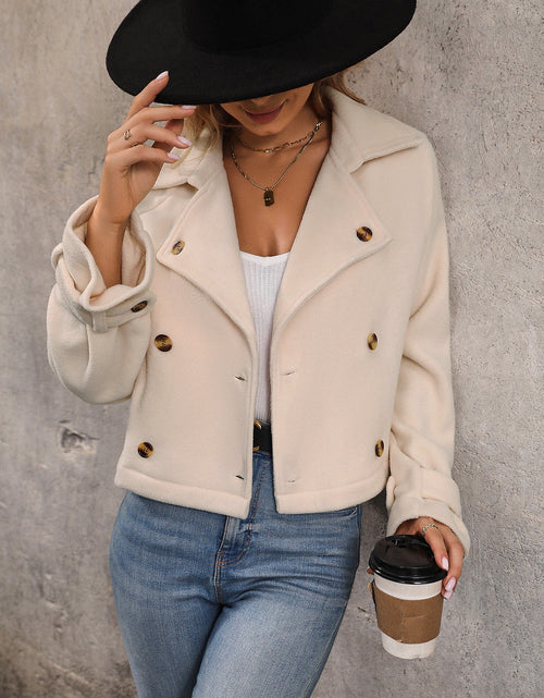 Load image into Gallery viewer, Perfee Button Up Collared Neck Long Sleeve Jacket

