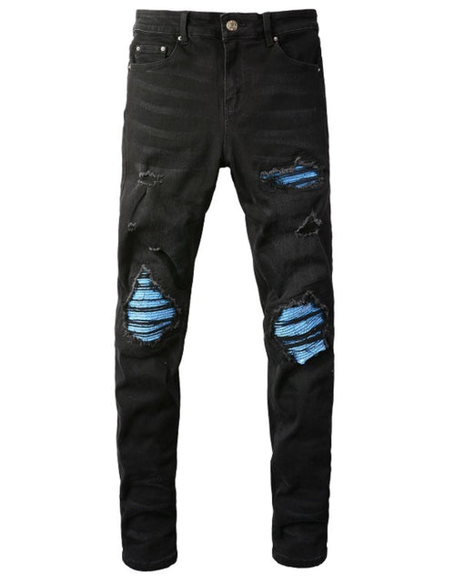 Load image into Gallery viewer, Men's Distressed Skinny Jeans
