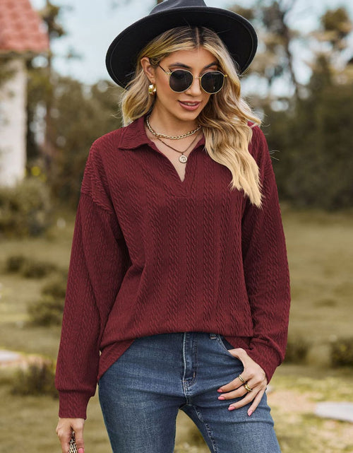 Load image into Gallery viewer, Johnny Collar Long Sleeve Top
