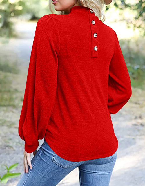 Load image into Gallery viewer, Full Size Mock Neck Long Sleeve T-Shirt

