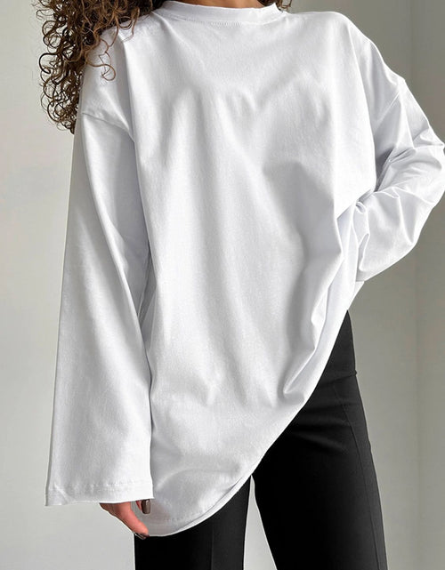Load image into Gallery viewer, Round Neck Long Sleeve T-Shirt
