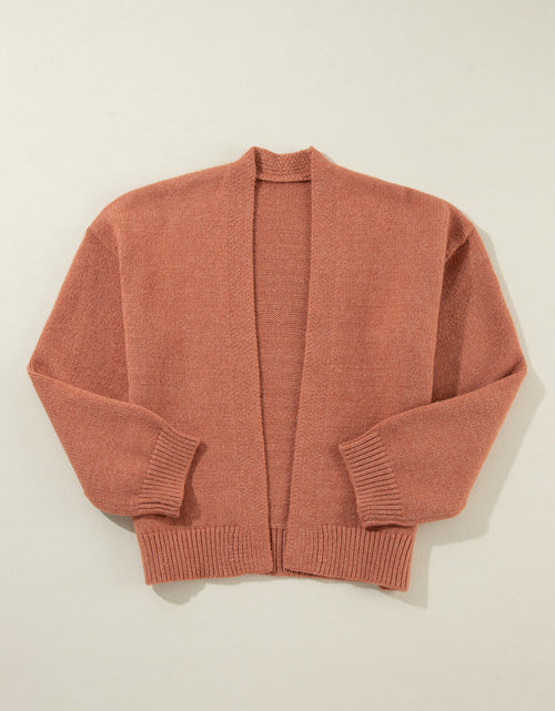 Load image into Gallery viewer, Slit Open Front Dropped Shoulder Cardigan
