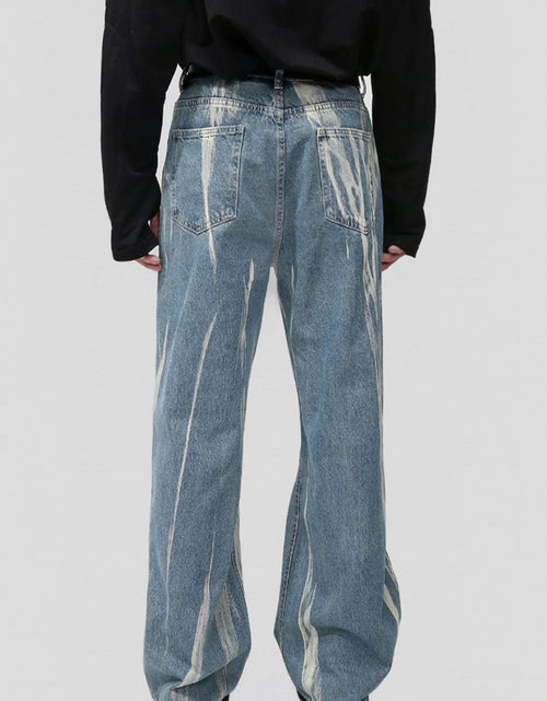 Load image into Gallery viewer, Paint Wide Leg Men's Jeans with Pockets
