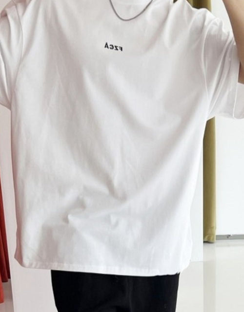 Load image into Gallery viewer, Men's Plus Size Letter Round Neck Half Sleeve T-Shirt

