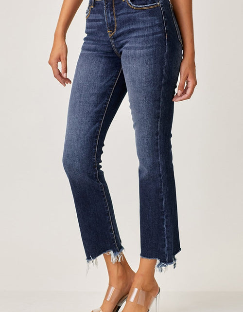 Load image into Gallery viewer, Risen Full Size Frayed Hem Cropped Straight Jeans
