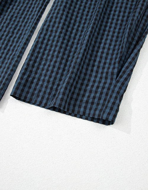 Load image into Gallery viewer, Plaid Wide Strap Wide Leg Overalls

