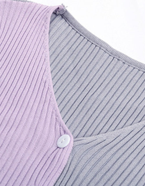 Load image into Gallery viewer, Perfee Contrast Button Up Long Sleeve Cardigan
