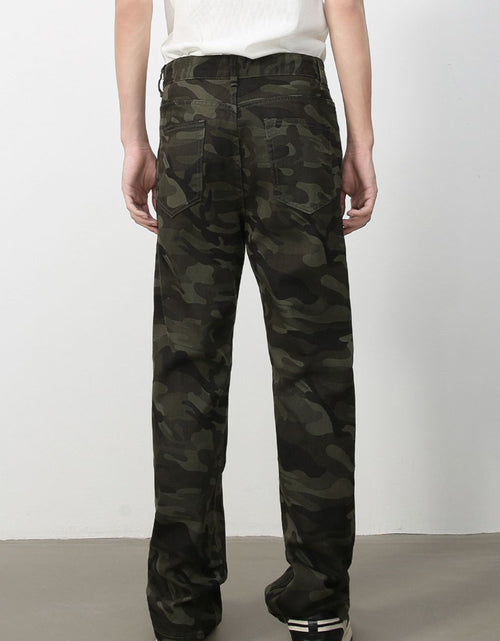 Load image into Gallery viewer, Men's Camouflage Straight Leg Cargo Jeans
