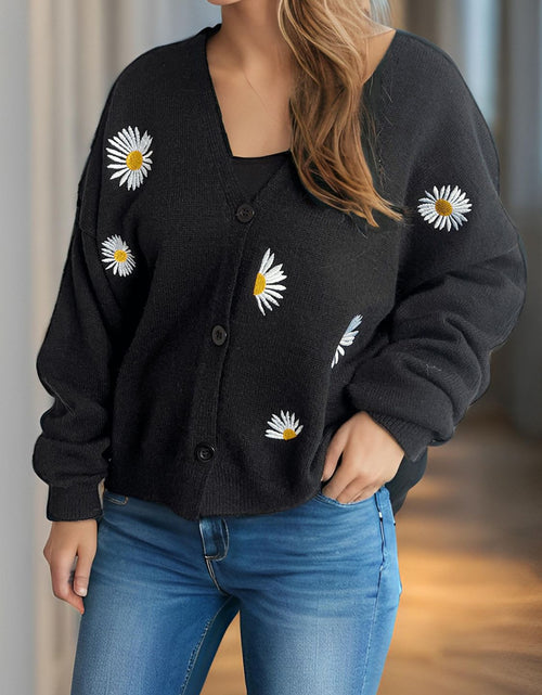 Load image into Gallery viewer, Daisy Button Up V-Neck Cardigan

