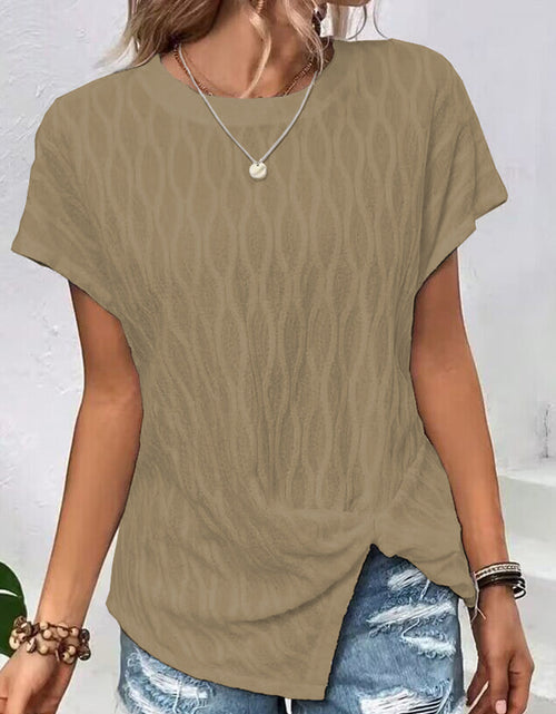 Load image into Gallery viewer, Full Size Round Neck Short Sleeve T-Shirt

