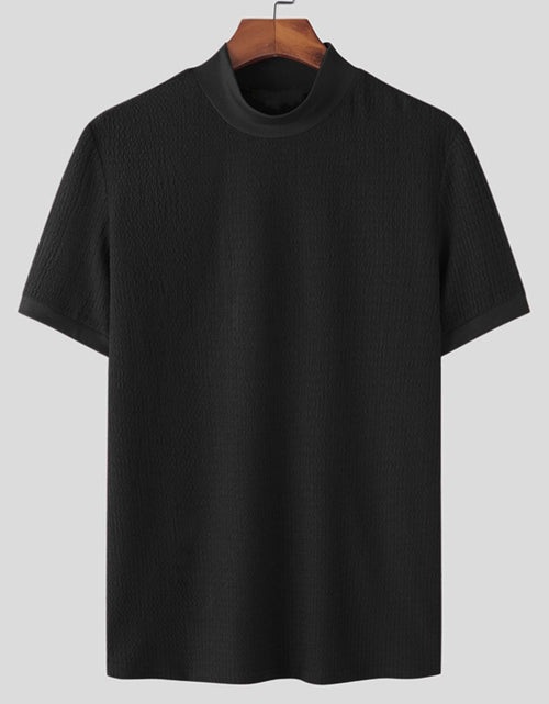Load image into Gallery viewer, Men's Full Size Mock Neck Short Sleeve T-Shirt Plus Size
