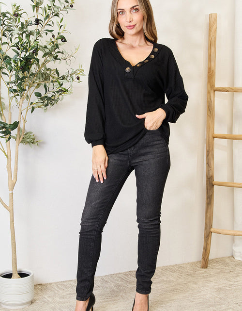 Load image into Gallery viewer, Zenana Buttoned Long Sleeve Blouse
