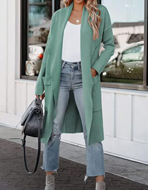 Load image into Gallery viewer, Open Front Dropped Shoulder Outerwear
