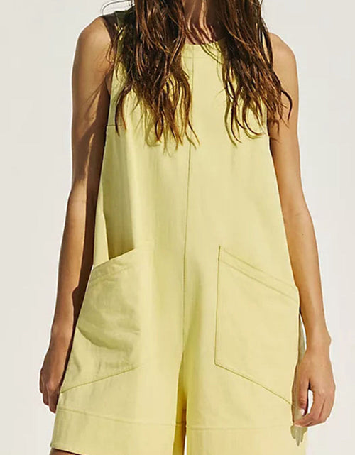 Load image into Gallery viewer, Lovelet Round Neck Sleeveless Romper
