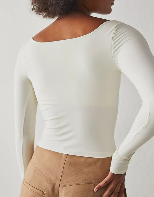 Load image into Gallery viewer, Square Neck Long Sleeve T-Shirt
