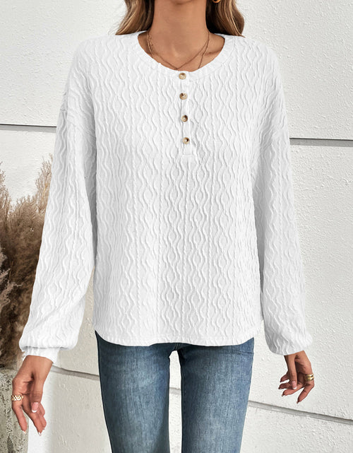 Load image into Gallery viewer, Ivy Lane Half Button Long Sleeve Top
