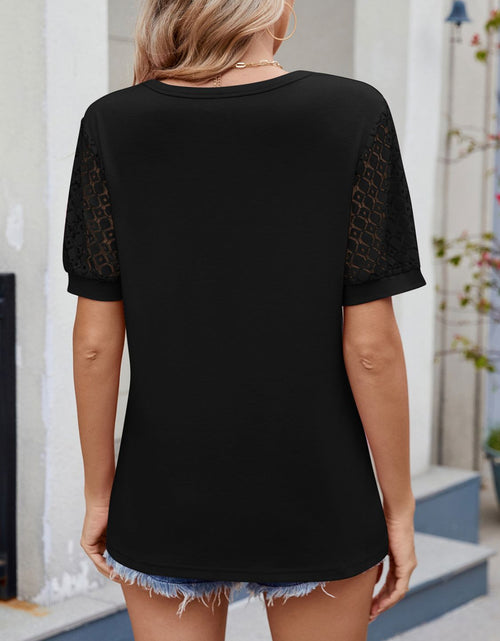 Load image into Gallery viewer, Lace Short Sleeve T-Shirt

