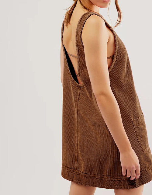 Load image into Gallery viewer, Mandy Round Neck Wide Strap Mini Dress with Pockets
