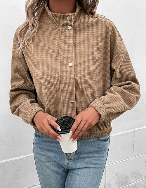 Load image into Gallery viewer, Perfee Long Sleeve Dropped Shoulder Jacket
