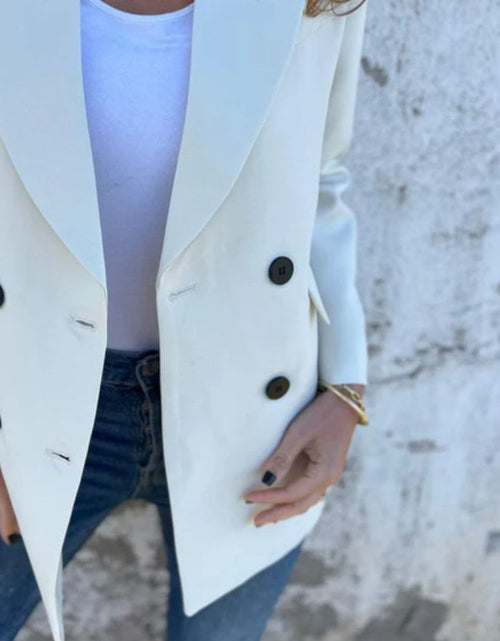 Load image into Gallery viewer, Full Size Collared Neck Long Sleeve Blazer

