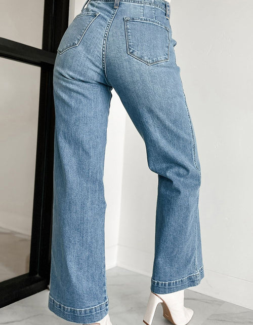 Load image into Gallery viewer, Button Fly High Waist Jeans
