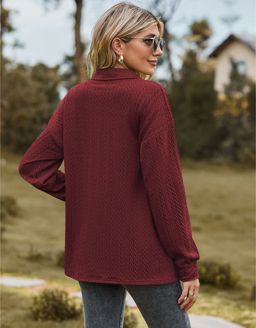 Load image into Gallery viewer, Collared Neck Long Sleeve Blouse
