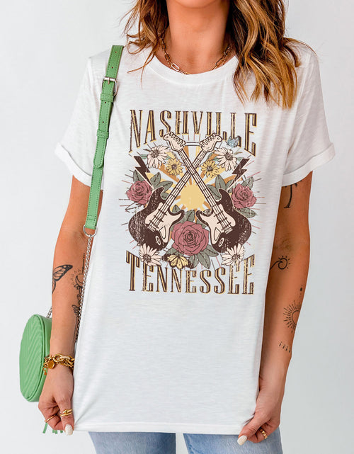 Load image into Gallery viewer, NASHVILLE TENNESSEE Cuffed Tee Shirt
