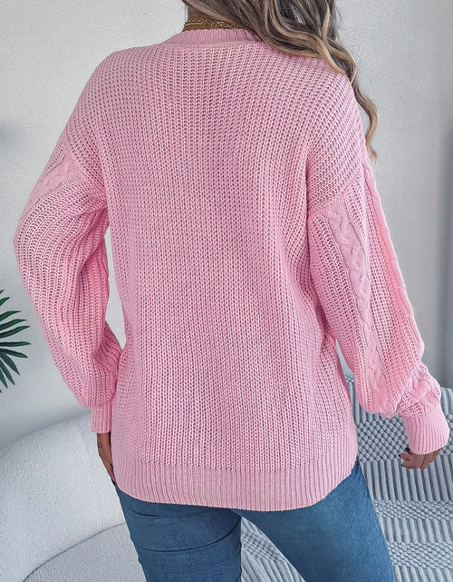 Load image into Gallery viewer, Cable-Knit Long Sleeve Cardigan
