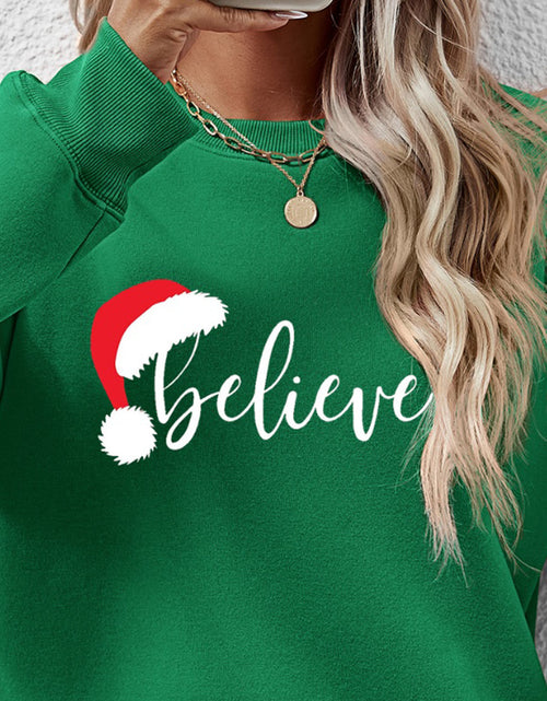 Load image into Gallery viewer, BELIEVE Graphic Long Sleeve Sweatshirt
