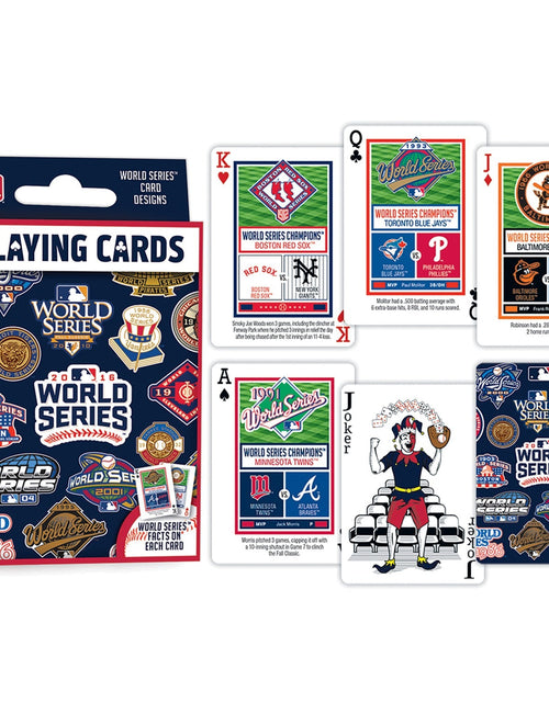 Load image into Gallery viewer, MLB World Series Playing Cards - 54 Card Deck by MasterPieces Puzzle Company INC
