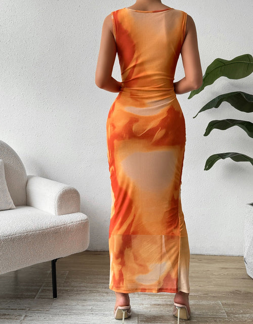 Load image into Gallery viewer, Honey Slit Round Neck Midi Tank Dress
