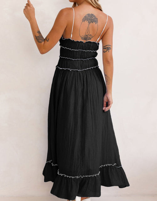 Load image into Gallery viewer, Devine Frill Ruffled Hem Midi Cami Dress
