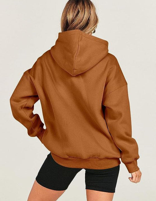 Load image into Gallery viewer, Dropped Shoulder Long Sleeve Hoodie
