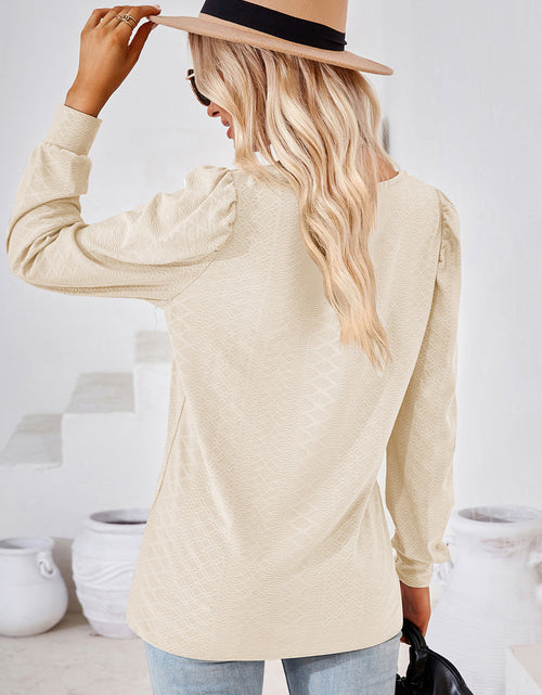 Load image into Gallery viewer, Square Neck Puff Sleeve T-Shirt
