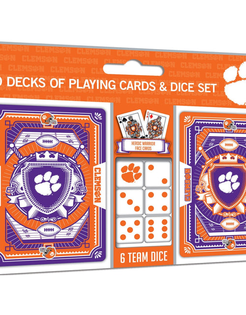 Load image into Gallery viewer, Clemson Tigers - 2-Pack Playing Cards &amp; Dice Set by MasterPieces Puzzle Company INC
